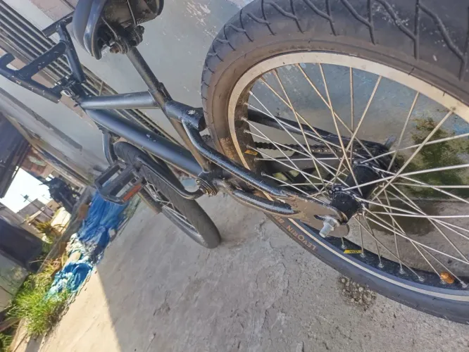 Bicicleta BMX Preta quadro Diamond back garfo da Pro X 