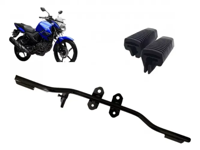 TRILHA - ESTRIBO C/ BORRACHA - FAZER 150 2014/2024 - FACTOR 150 2016/2024 - FACTOR 125i 20