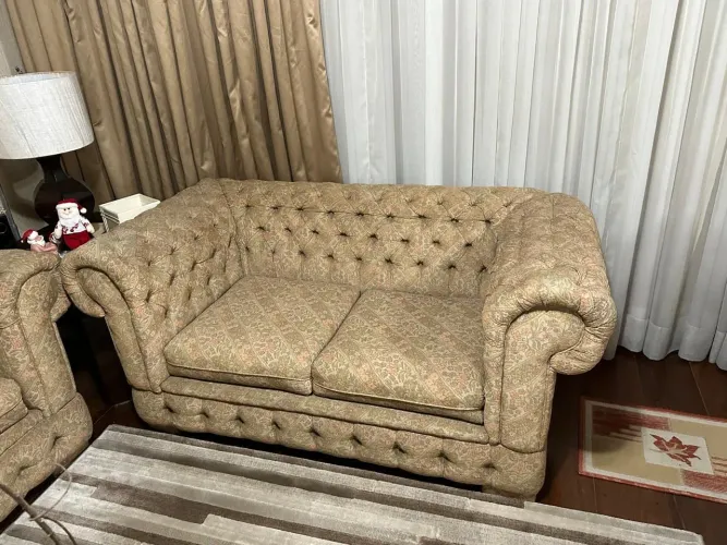 Jogo sofás 3 e 2 lugares em tecido