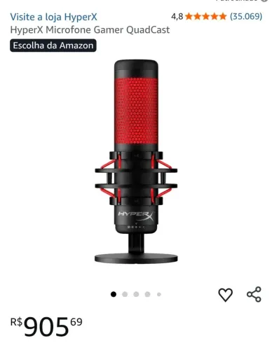 HyperX Microfone Gamer QuadCast