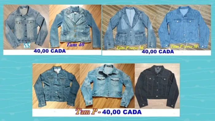 Jaquetas jeans femininas (desapegos)