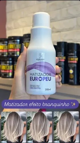 Matizador Europeu,Pérola, Platinado, Cinza da Louromax 300ml