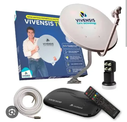 Kit Antena Parabólica Digital Vivensis Completo