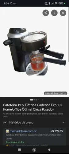 Máquina de café expresso e capuccino Cadence Exp302