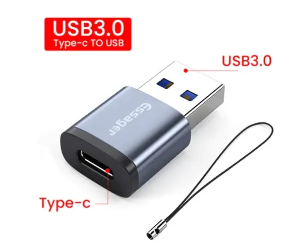 Adaptador tipo C fêmea X usb macho 3.0 Essager