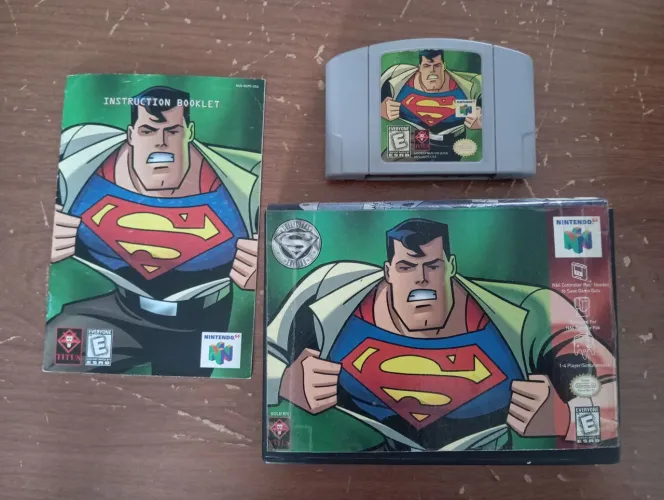 Super Man original com caixa de locadora e manual 