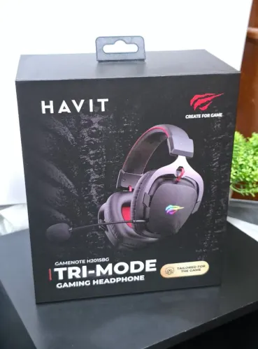 Headset Sem Fio Havit H2015BG - Bluetooth ou P3 - RGB - Lacrado
