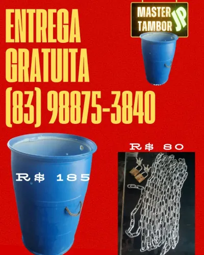 Tambor para lixo predial entrega grátis para grande João pessoa 