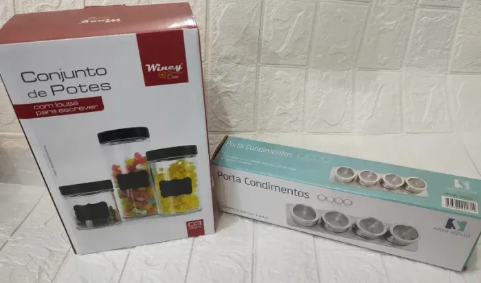 Kit porta condimento e potes 