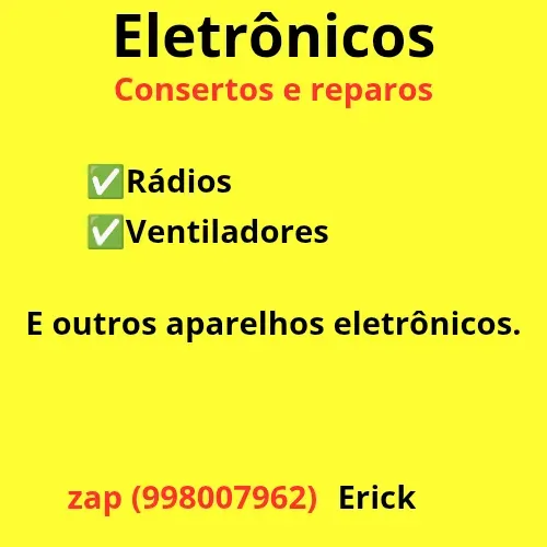 Consertos e reparos em aparelhos eletrônicos 