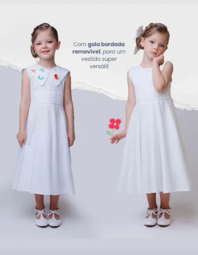 Vestido branco para formatura, batizado e outros eventos