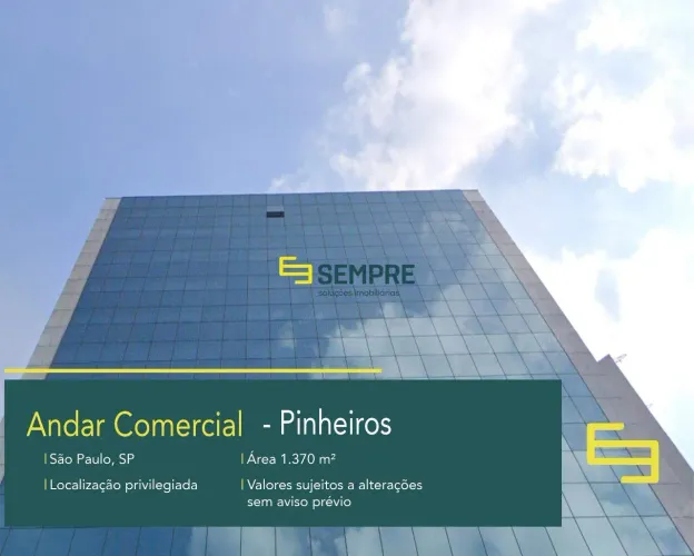 Andar corporativo para alugar no Condomínio Brigadeiro Faria Lima