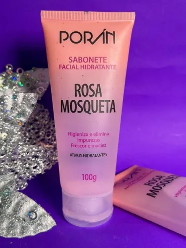 Sabonete Facial Hidratante - Rosa Mosqueta - Porah.
