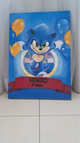 Quadro Sonic - Decoração Infantil