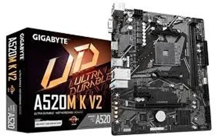 PLACA MÃE GIGABYTE A520 MK V2 NOVO COM NOTA FISCAL E GARANTIA!