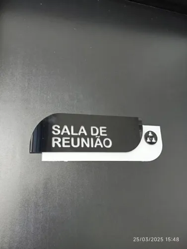 Placa sinalização de porta em ACRILIC0