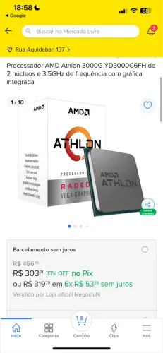 AMD Athlon 3000G. (USADO)