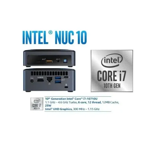 MiniPC intel NUC10 - I7 10th Gen - ssd 256gb er 8gb ddr4