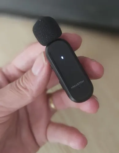 Microfone de lapela canal duplo para iPhone