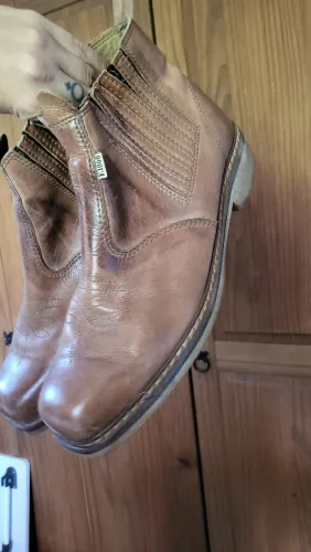 Botina bota couro legítimo 