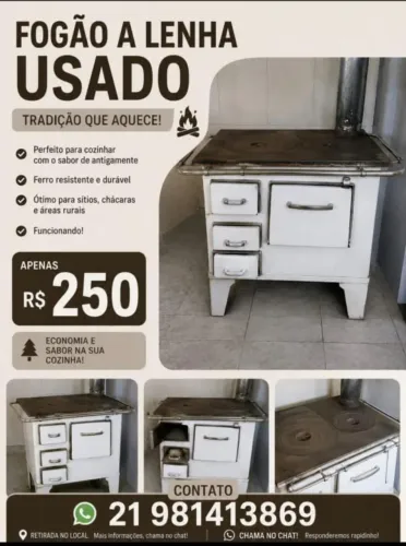 Fogão a Lenha usado