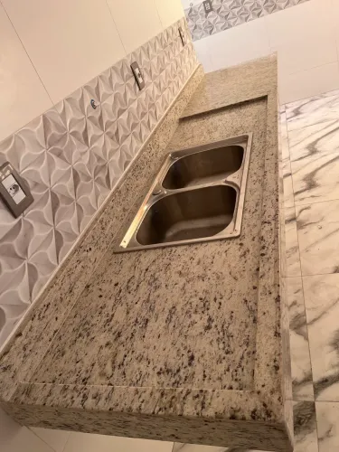 Bancadas pia em mármore granito