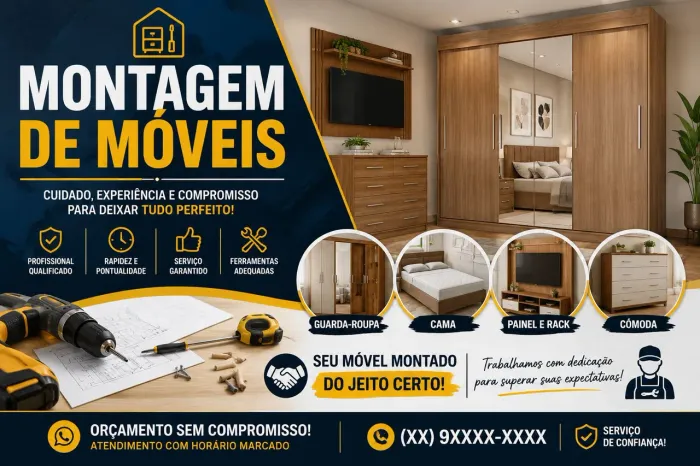 Montagem profissional de móveis