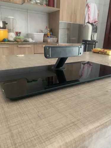 Pedestal Base De Vidro P/ TV E Monitor (Excelente Estado)
