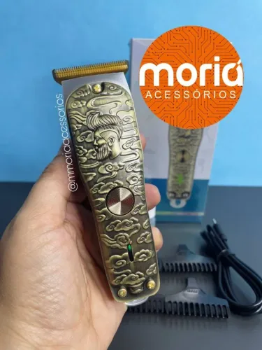 Máquina de Acabamento Profissional Recarregável Aparador Portátil USB Leon-1735