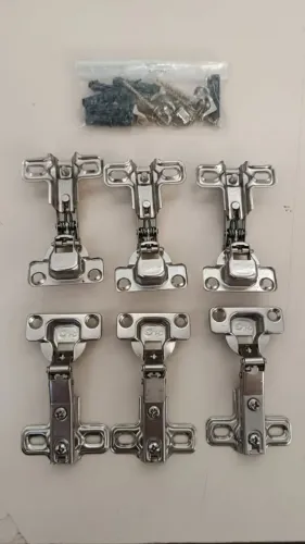 Kit completo com 6 dobradiças para portas de armário. Completo com buchas,cantoneiras e pa