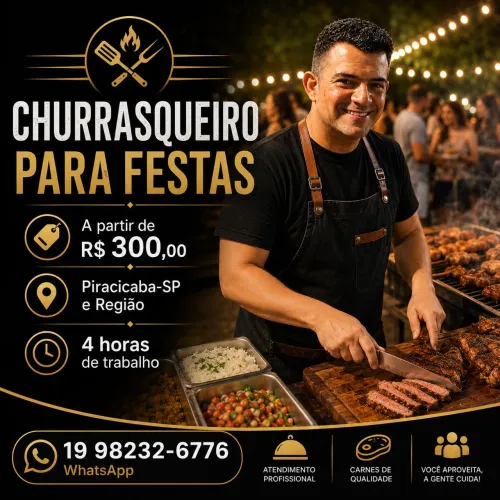 Churrasqueiro com Experiência em Piracicaba