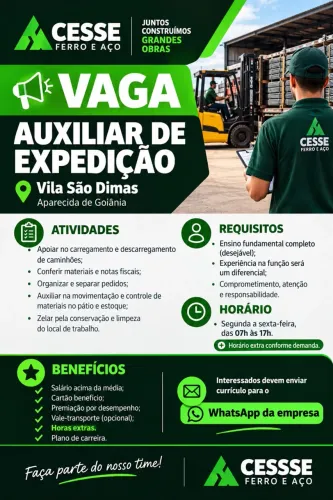 Contrata-se auxiliar de expedição 