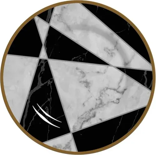 Pratos de sobremesa de Cerâmica Feldspática com formato geométrico 6 unidades - Alleanza