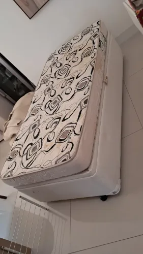 Cama box solteiro com auxiliar