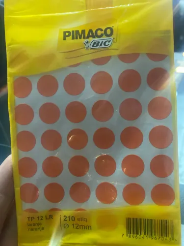 Etiquetas Pimaco vários tamanhos e coloridas
