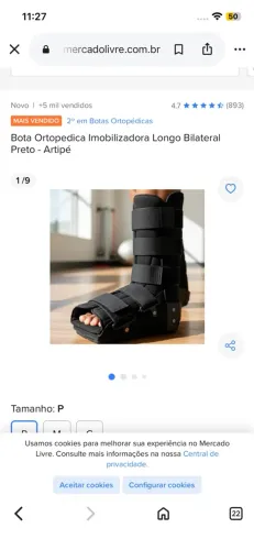 bota ortopédica (P) semi nova