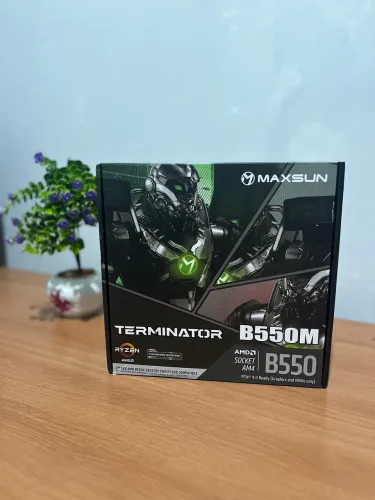 Placa-Mãe Maxsun B550M Terminator Socket AM4 - Nunca Usada
