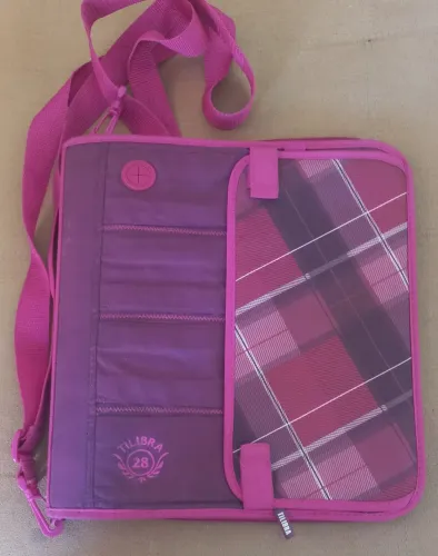 Bolsa tilibra caderno material escolar