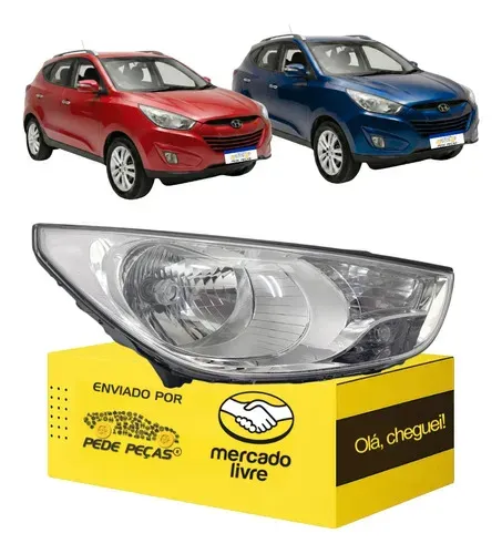 Farol Ix35 2010 2011 2012 2013 2014 2015 Foco Simples Ld Direito/passageiro