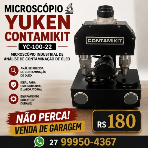 MICroscópio YUKEN CONTAMIKIT YC-100-22 ? PEÇA VINTAGE PARA DECORAÇÃO | R$ 180