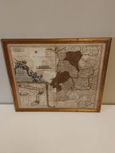 Mapa Antigo Raro: Portugalliae et Algarbiae - Johann Baptist Homann (c. 1720)