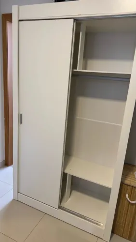 Guarda-Roupa Solteiro 2 Portas de Correr Branco Milano Ma desa