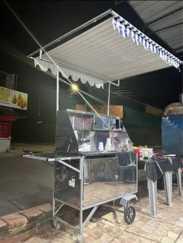 VENDO CARRINHO DE KIKÃO SEMI NOVO TODO INOX 