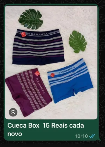 Cuecas Box Novas 15 Reais cada 