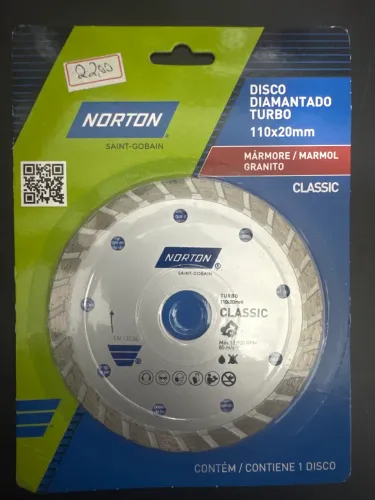 Disco diamantado turbo 110x20mm Norton