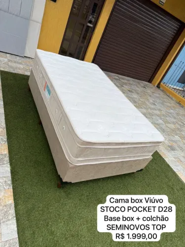 Cama de Viúvo 1,08 x 1,88 m colchão e base - entrego!