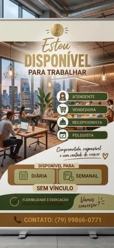 Disponível para trabalhar