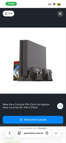 Base de carregamento ps4 Para Sair Hoje