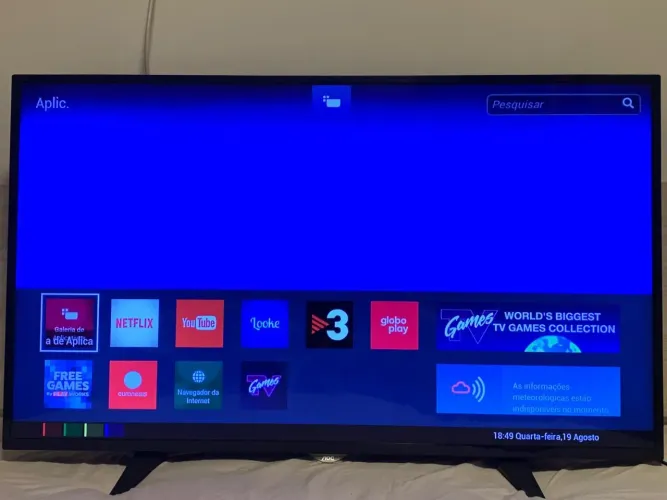 Smart TV AOC 43" LED Full HD - Perfeito Estado (Com Controle Original)
