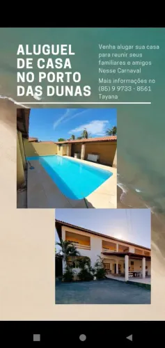 Casa de praia porto das dunas